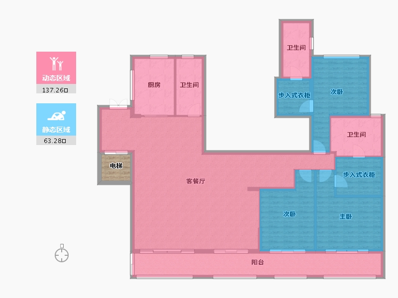 广东省-珠海市-万科・红树东岸-187.48-户型库-动静分区