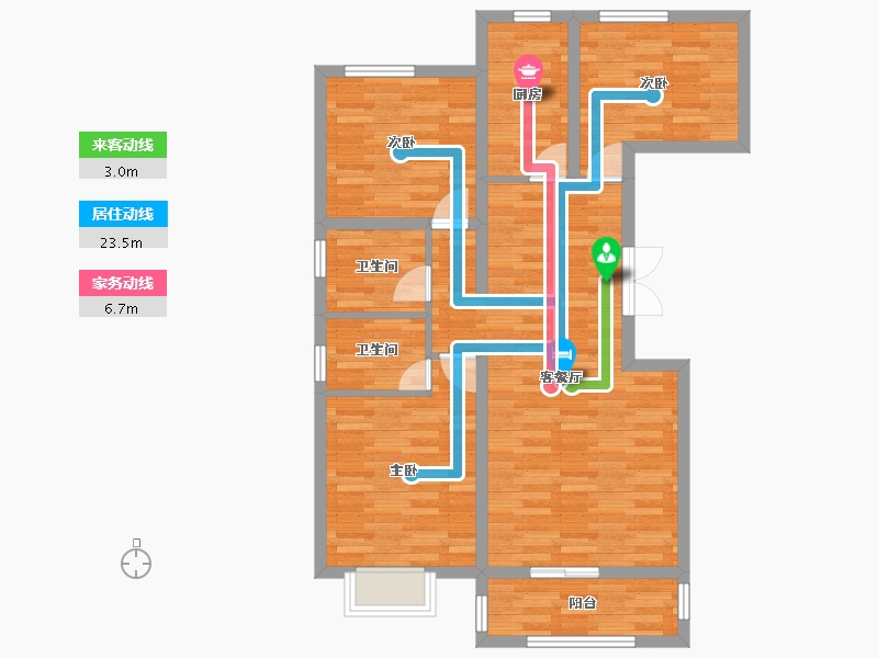 陕西省-榆林市-亚都首府-85.31-户型库-动静线