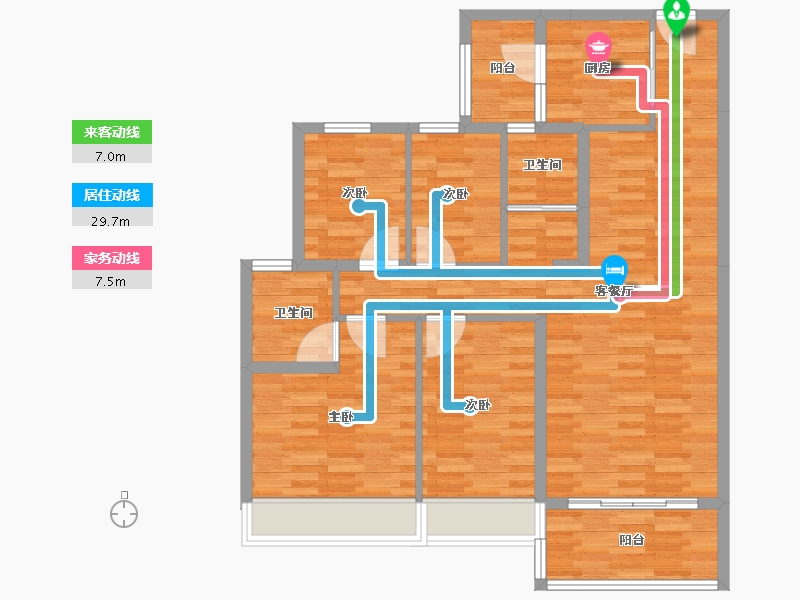 江苏省-镇江市-碧桂园凤凰城-98.00-户型库-动静线