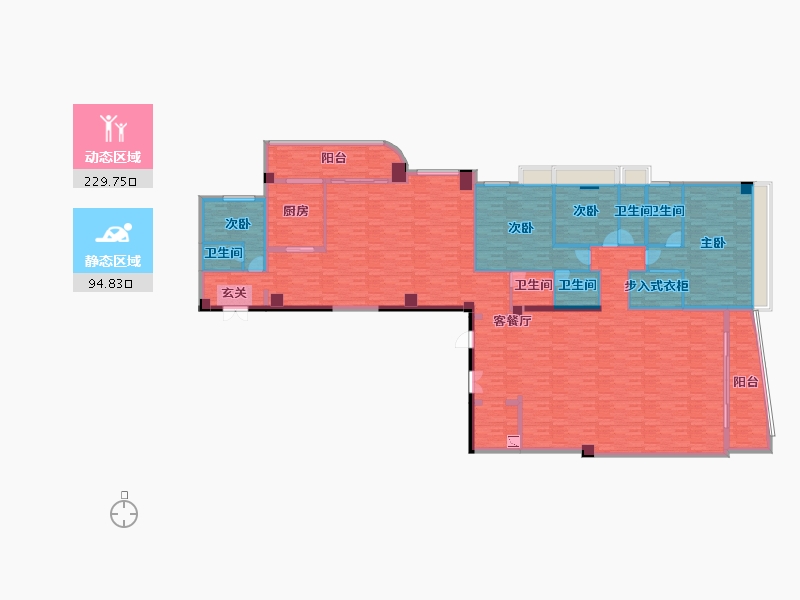 重庆-重庆市-南滨特区9号楼,10号楼建面425.85㎡-299.07-户型库-动静分区