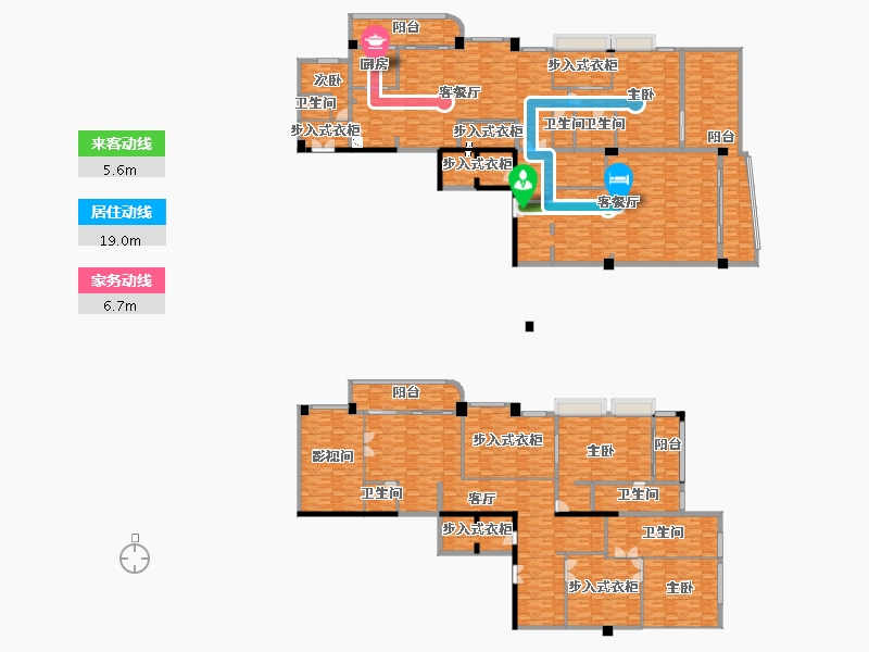 重庆-重庆市-南滨特区9号楼,10号楼套内511m²-567.38-户型库-动静线