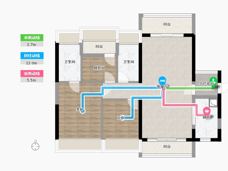 广东省-江门市-江门东汇城-88.01-户型库-动静线