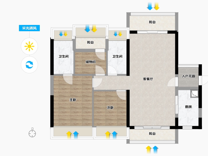 广东省-江门市-江门东汇城-88.01-户型库-采光通风