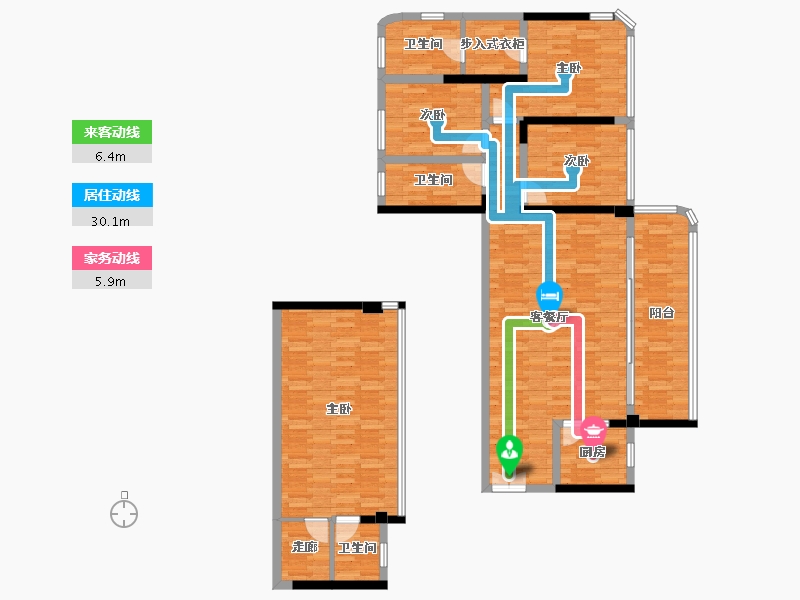 四川省-宜宾市-龙璟台-137.50-户型库-动静线