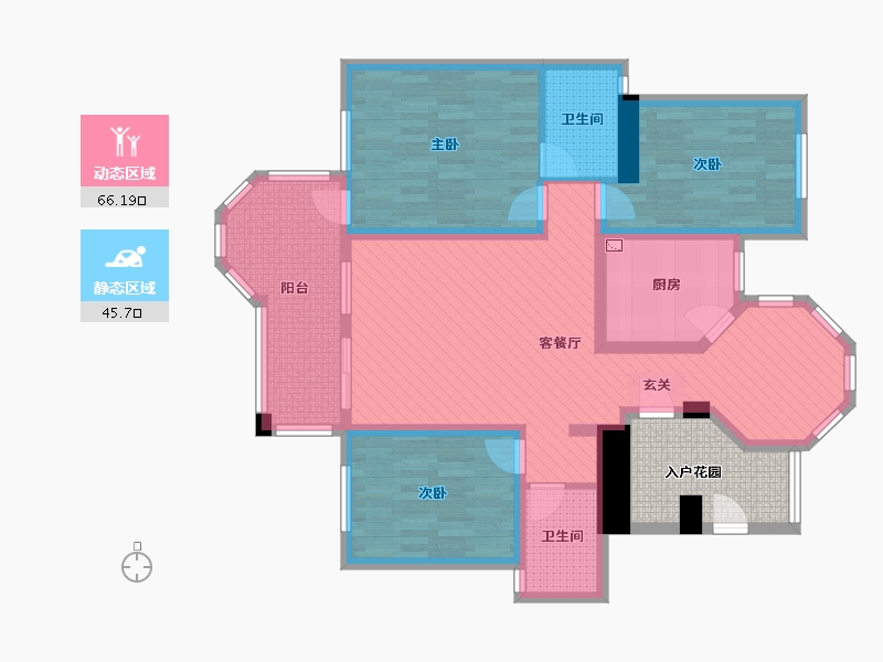 江西省-九江市-奥林匹克花园-105.92-户型库-动静分区