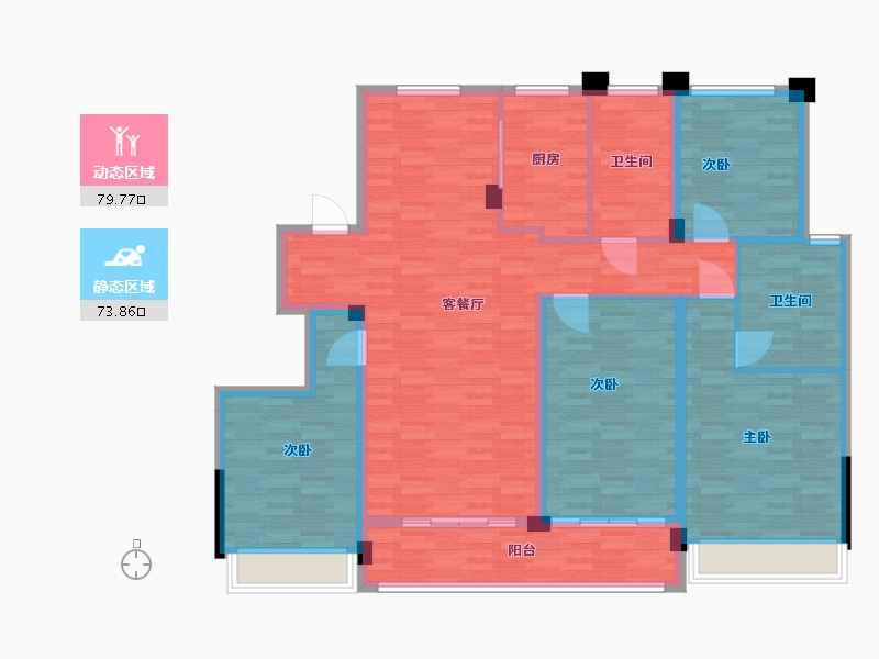 浙江省-丽水市-绿城 留香园-139.00-户型库-动静分区