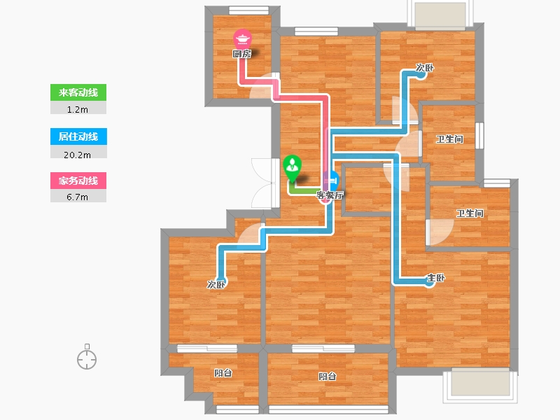 江西省-抚州市-汝水公馆-86.21-户型库-动静线