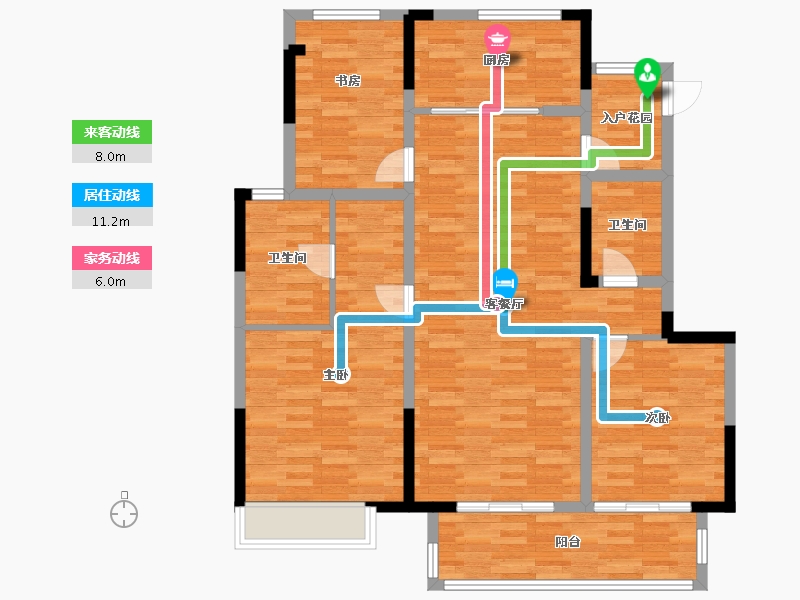 江苏省-扬州市-华侨城-107.59-户型库-动静线