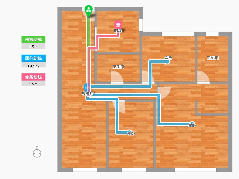 河南省-郑州市-融创中永中原大观103m²-82.40-户型库-动静线