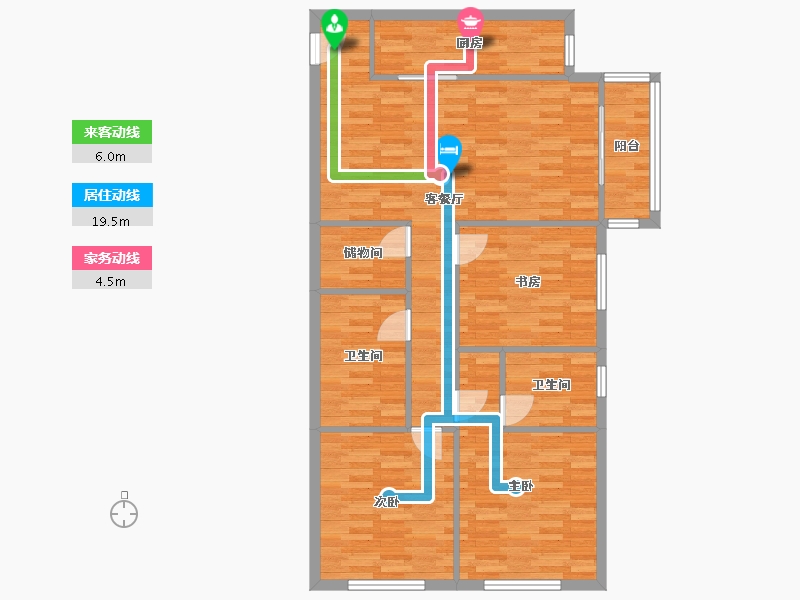 河南省-郑州市-融创中永中原大观16号楼,17号楼,18号楼127m²-101.60-户型库-动静线