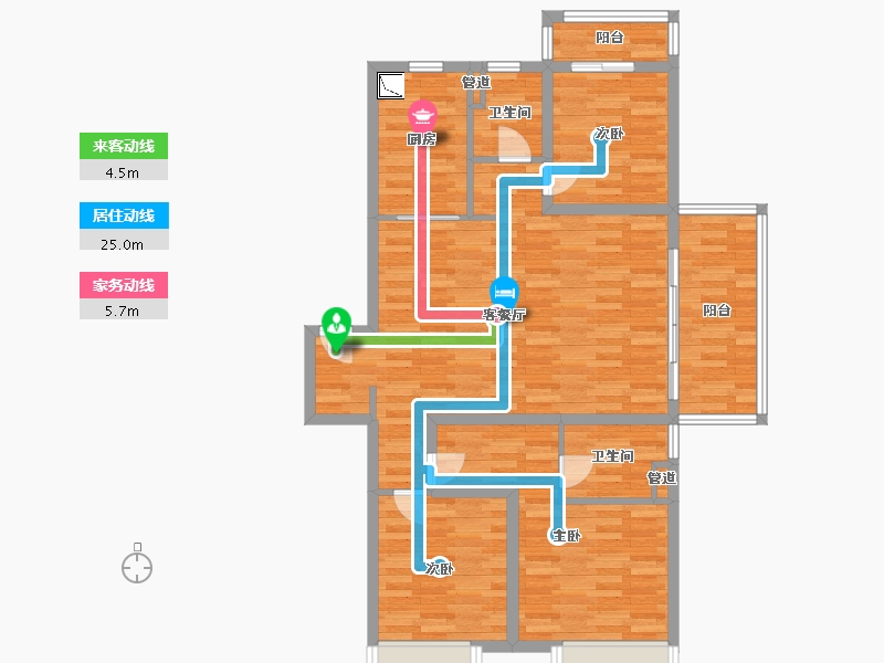 河南省-郑州市-和昌优地124m²-99.20-户型库-动静线