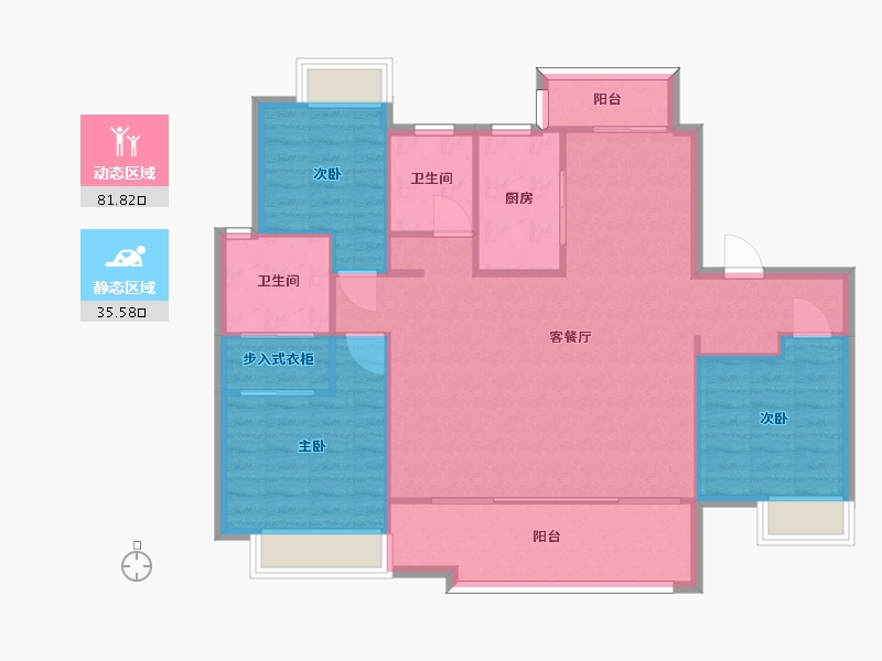 江西省-南昌市-龙湖煌盛春江天玺-108.00-户型库-动静分区