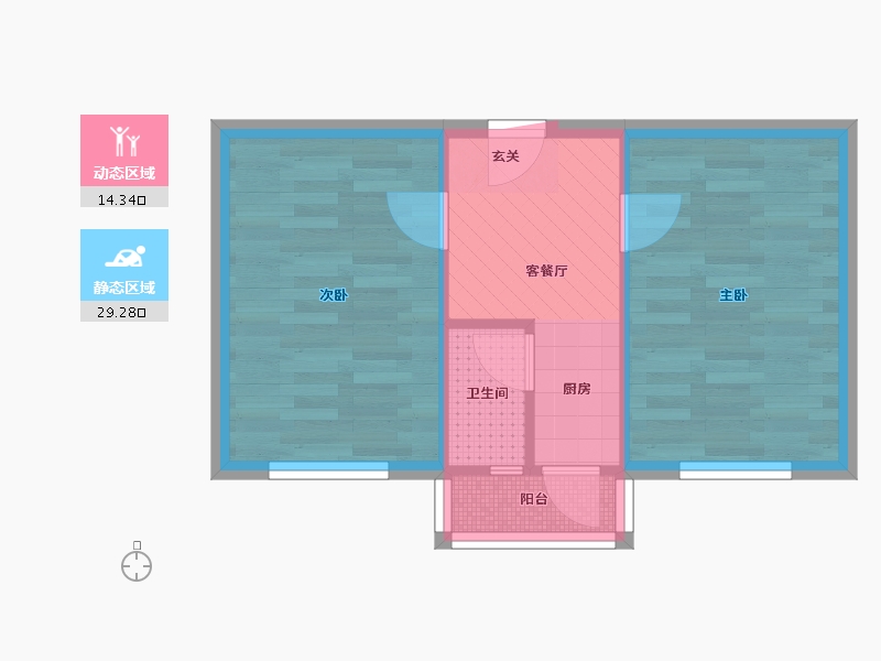 天津-天津市-林苑东里-38.47-户型库-动静分区