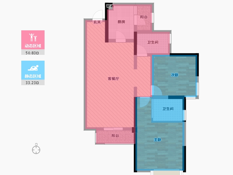 四川省-成都市-华润二十四城-72.72-户型库-动静分区