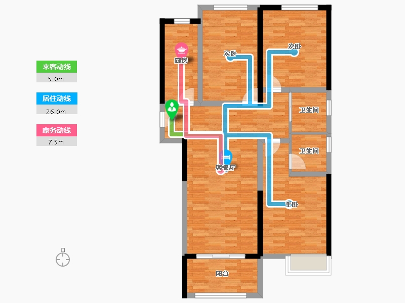 河南省-郑州市-正商智慧城-96.00-户型库-动静线