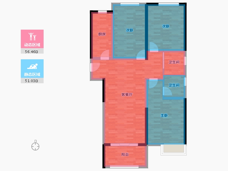 河南省-郑州市-正商智慧城-96.00-户型库-动静分区