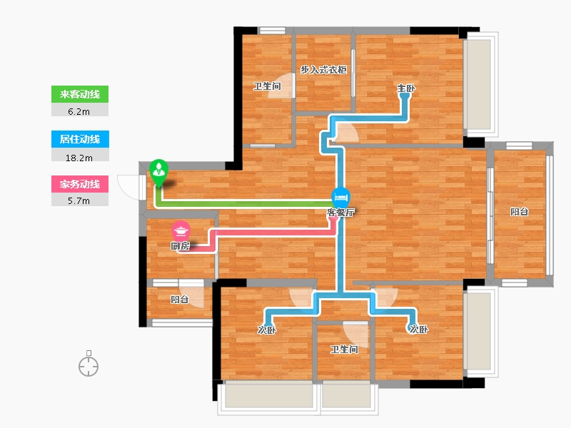 广西壮族自治区-贵港市-盛世嘉园-95.14-户型库-动静线