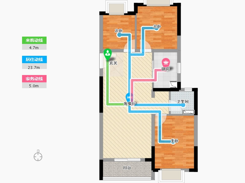 湖北省-武汉市-光谷未来城-70.40-户型库-动静线