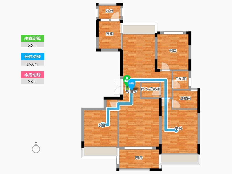 浙江省-金华市-金光灿烂-99.68-户型库-动静线