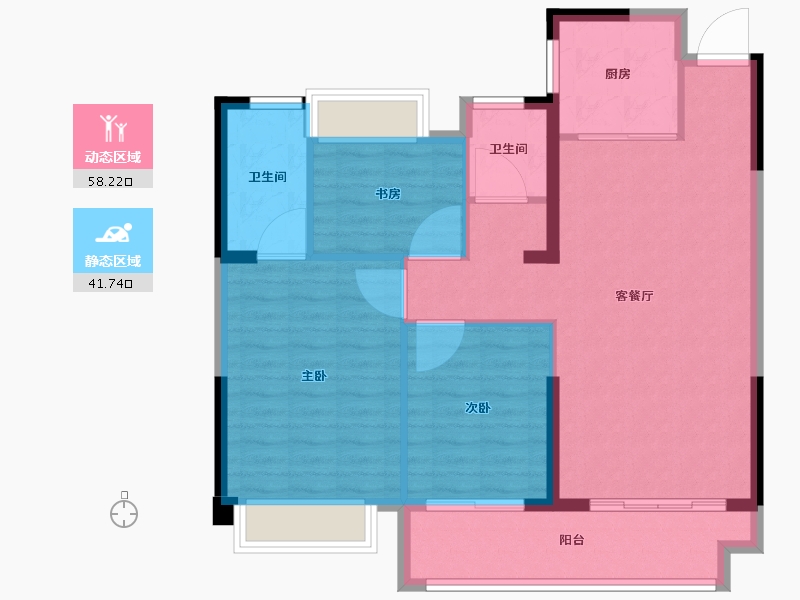 福建省-三明市-城投广场-90.86-户型库-动静分区