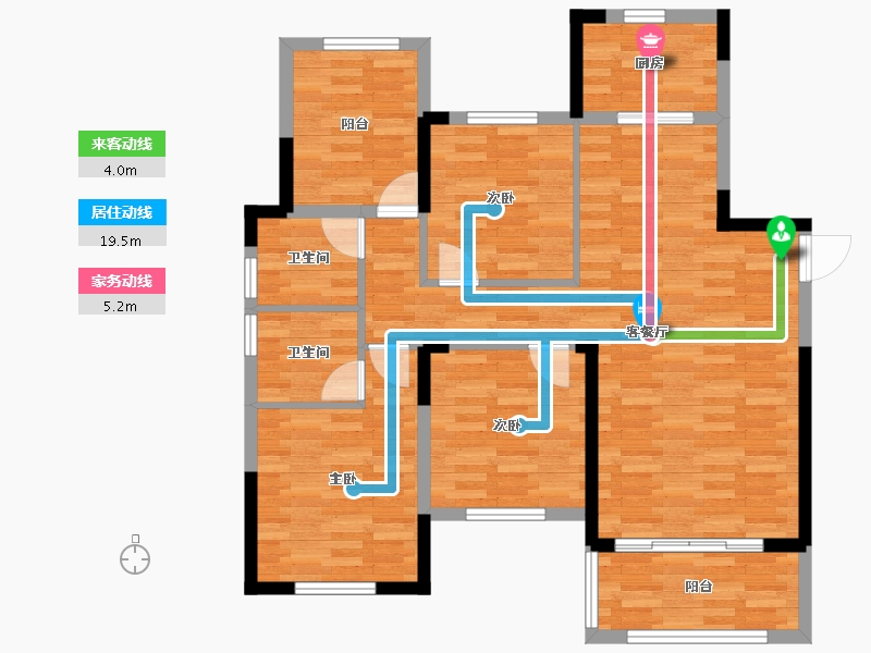 湖南省-长沙市-通号岭绣苑-94.29-户型库-动静线