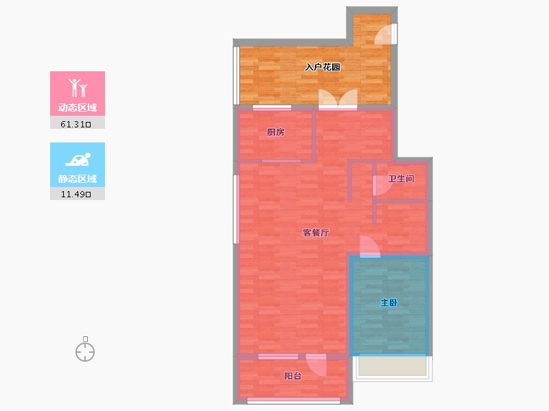 山东省-烟台市-玖熙墅-80.10-户型库-动静分区