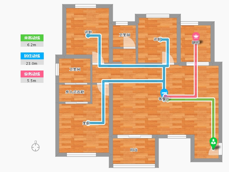 陕西省-西安市-龙记玖玺-86.09-户型库-动静线