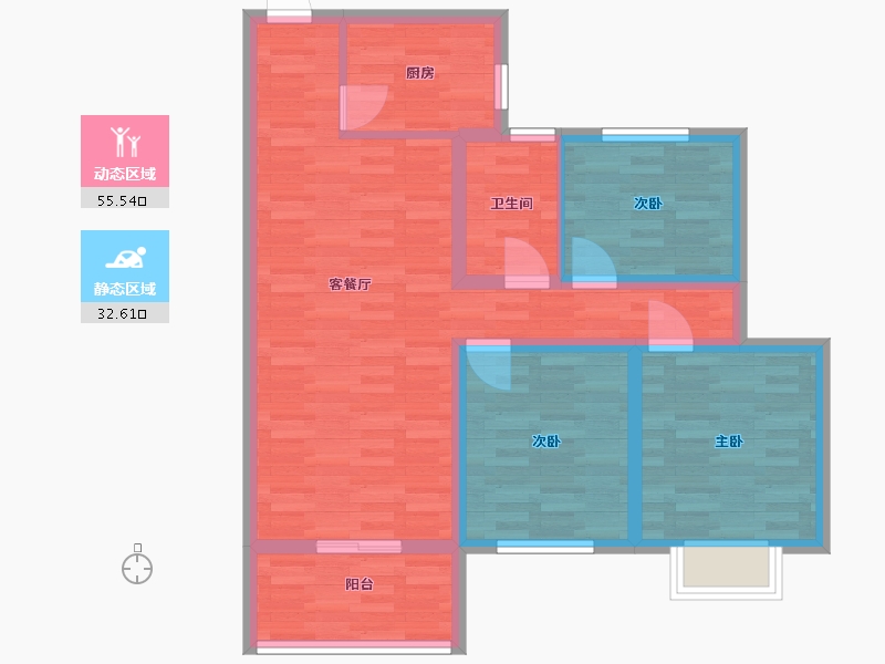 山东省-临沂市-普村清河园-78.00-户型库-动静分区