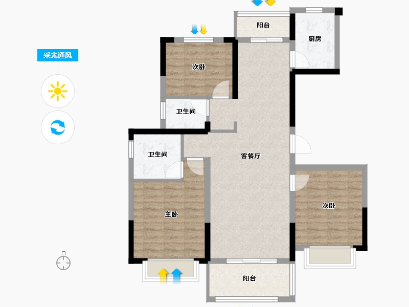 湖南省-长沙市-亿达智造小镇-91.18-户型库-采光通风