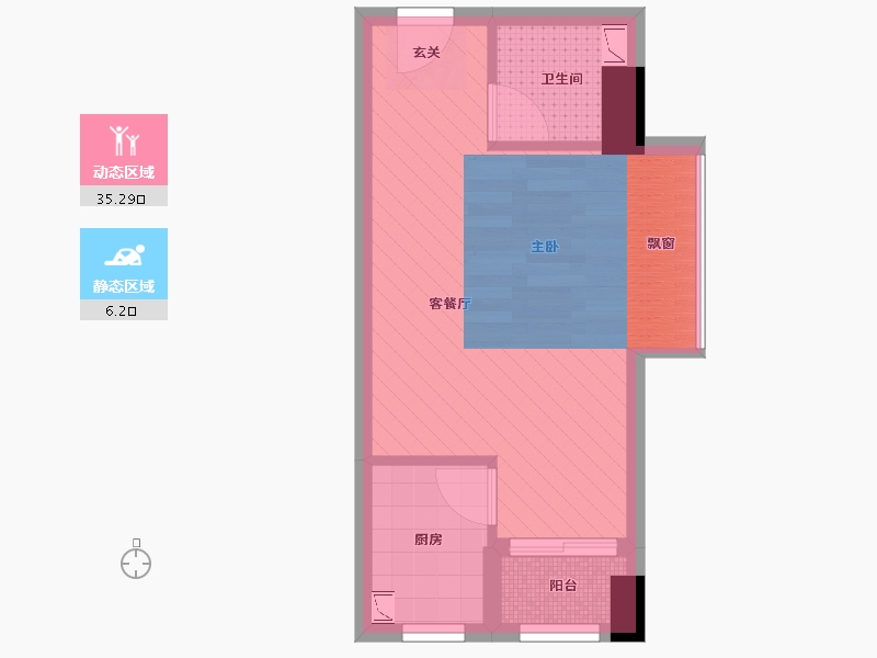 湖南省-株洲市-株洲市天元区金华路200号白金汉宫-30.92-户型库-动静分区