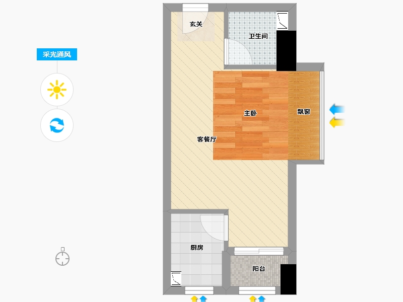 湖南省-株洲市-株洲市天元区金华路200号白金汉宫-30.92-户型库-采光通风