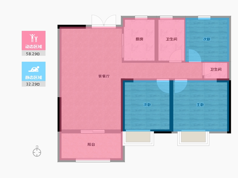 四川省-宜宾市-建中新区-81.00-户型库-动静分区