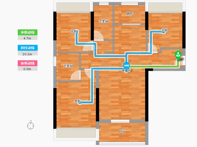 湖北省-荆门市-东方美地-81.85-户型库-动静线