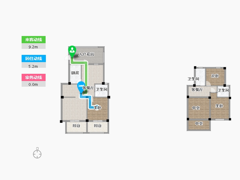 湖南省-长沙市-澳海澜庭-155.38-户型库-动静线