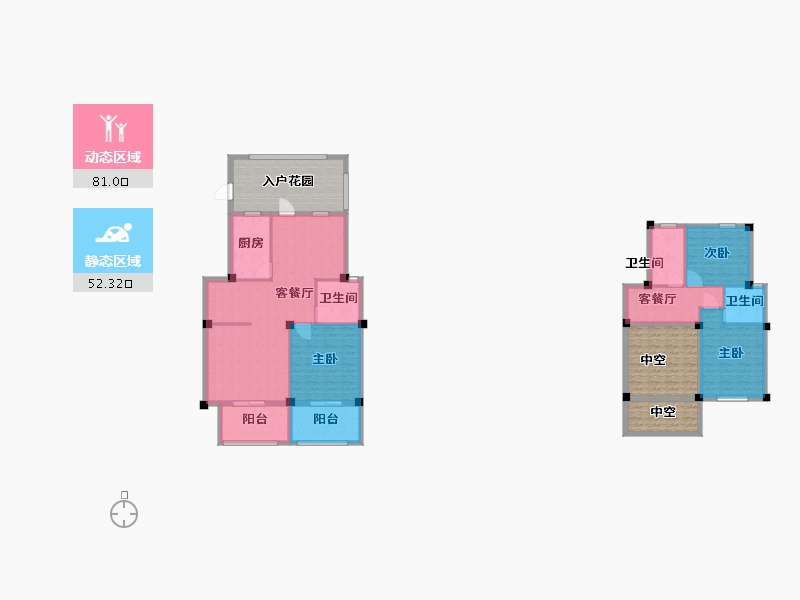 湖南省-长沙市-澳海澜庭-155.38-户型库-动静分区