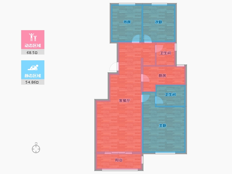 河南省-焦作市-孔雀城-111.96-户型库-动静分区