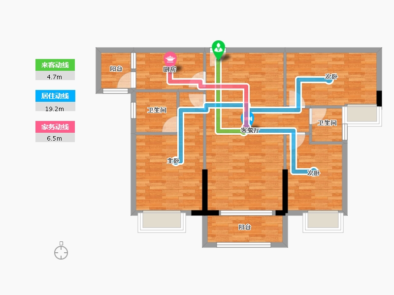 湖南省-永州市-公园大地-86.98-户型库-动静线