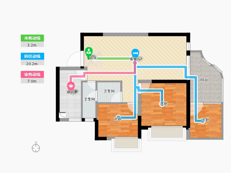 广西壮族自治区-南宁市-骋望一品峯-69.08-户型库-动静线