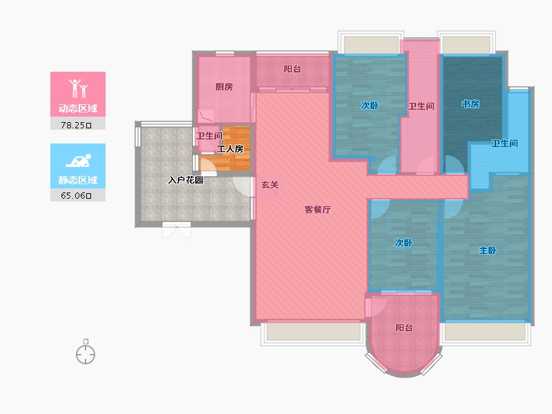 广东省-珠海市-世邦一水岸-143.07-户型库-动静分区