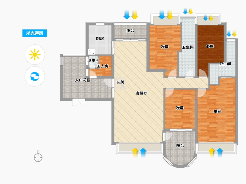 广东省-珠海市-世邦一水岸-143.07-户型库-采光通风