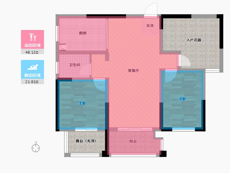 安徽省-宣城市-美都玉府-75.51-户型库-动静分区