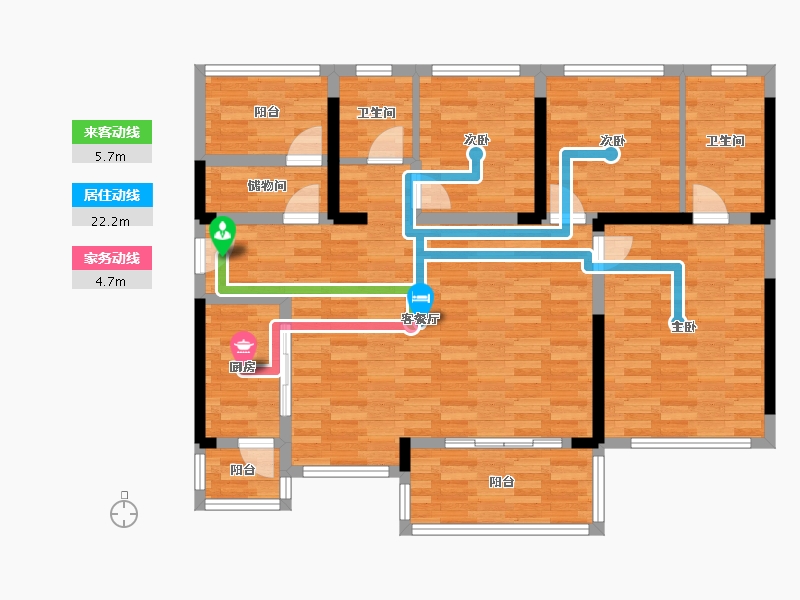 广西壮族自治区-防城港市-龙光阳光海岸-104.75-户型库-动静线