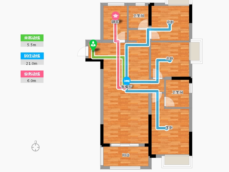 湖北省-宜昌市-昌耀学苑-84.55-户型库-动静线