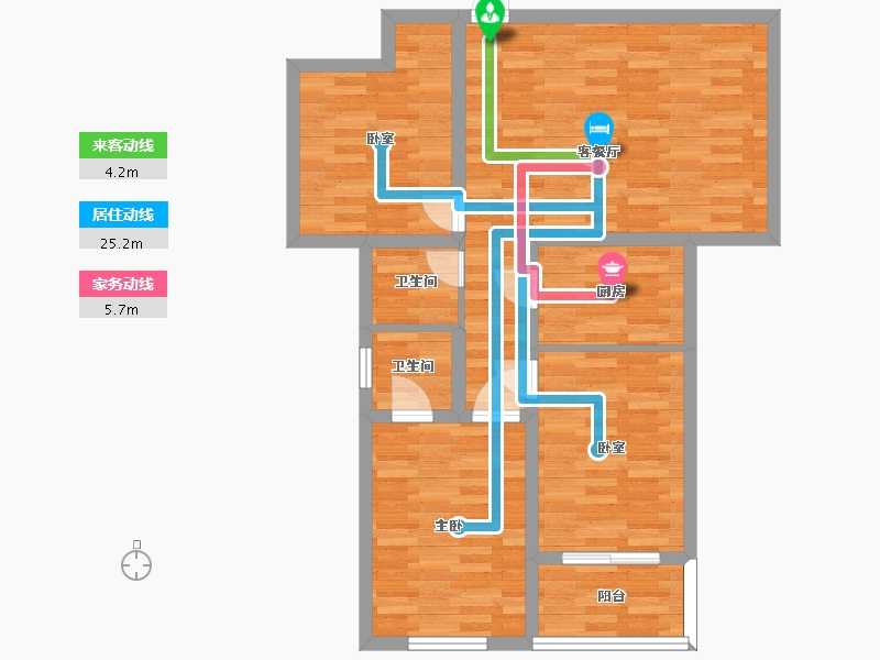 河南省-郑州市-世茂云尚城建面99m2-79.39-户型库-动静线