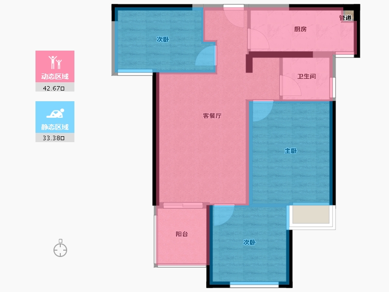 河南省-郑州市-万科民安云城-68.00-户型库-动静分区