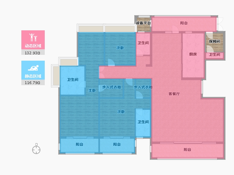 四川省-成都市-人居东湖长岛273m²-236.64-户型库-动静分区