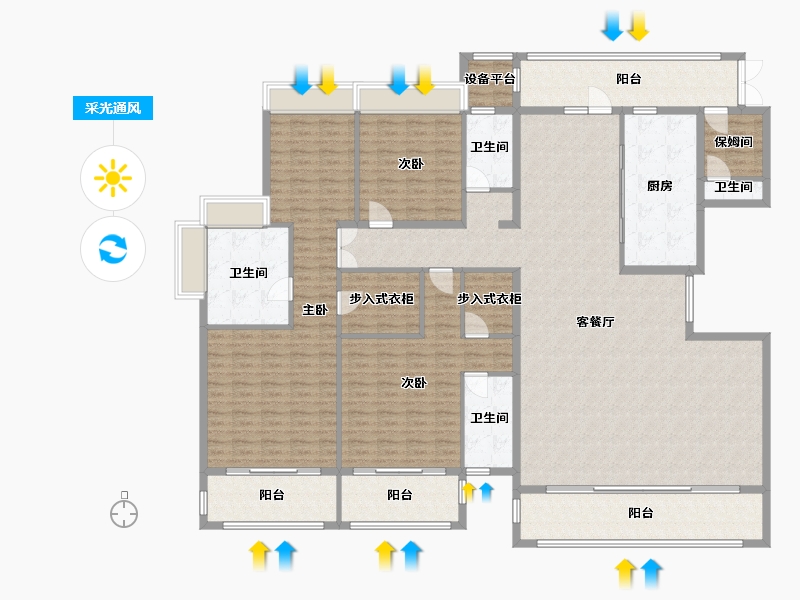 四川省-成都市-人居东湖长岛273m²-236.64-户型库-采光通风