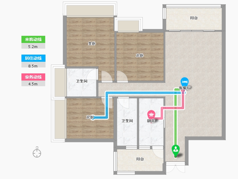 四川省-成都市-人居东湖长岛120m²-98.54-户型库-动静线