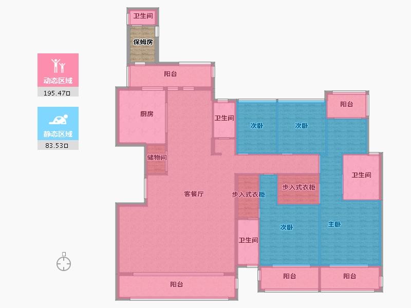 四川省-成都市-人居东湖长岛306m²-263.15-户型库-动静分区