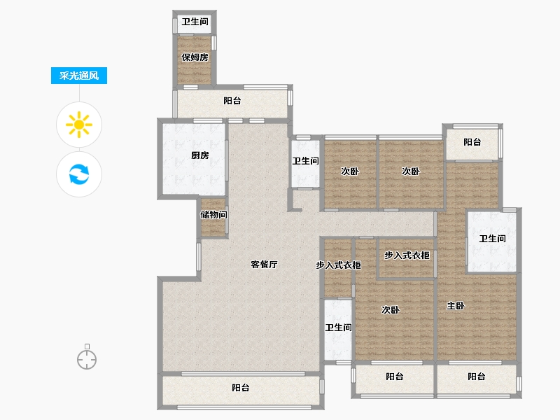 四川省-成都市-人居东湖长岛306m²-263.15-户型库-采光通风